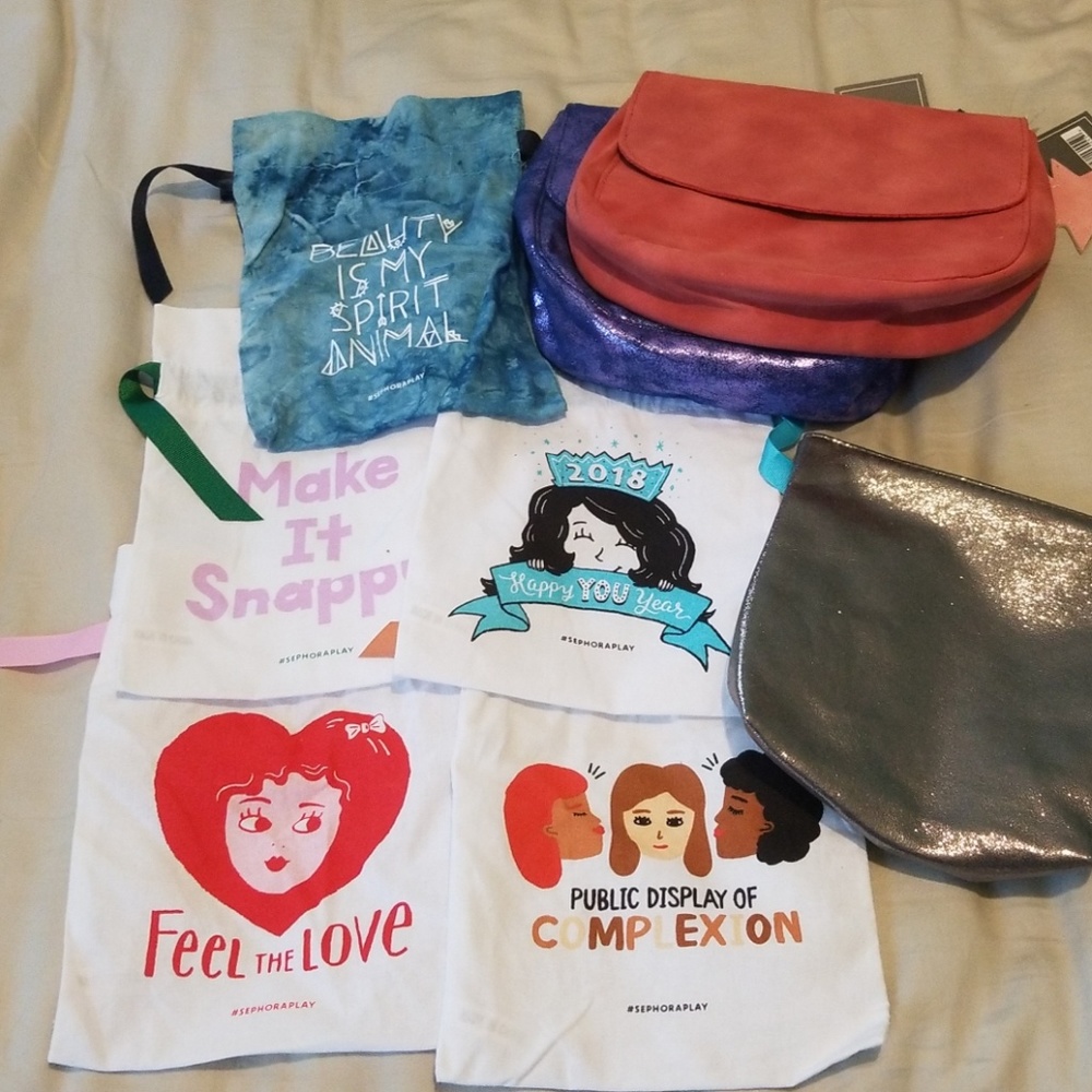 Set of sephora and ulta 8 makeup bag